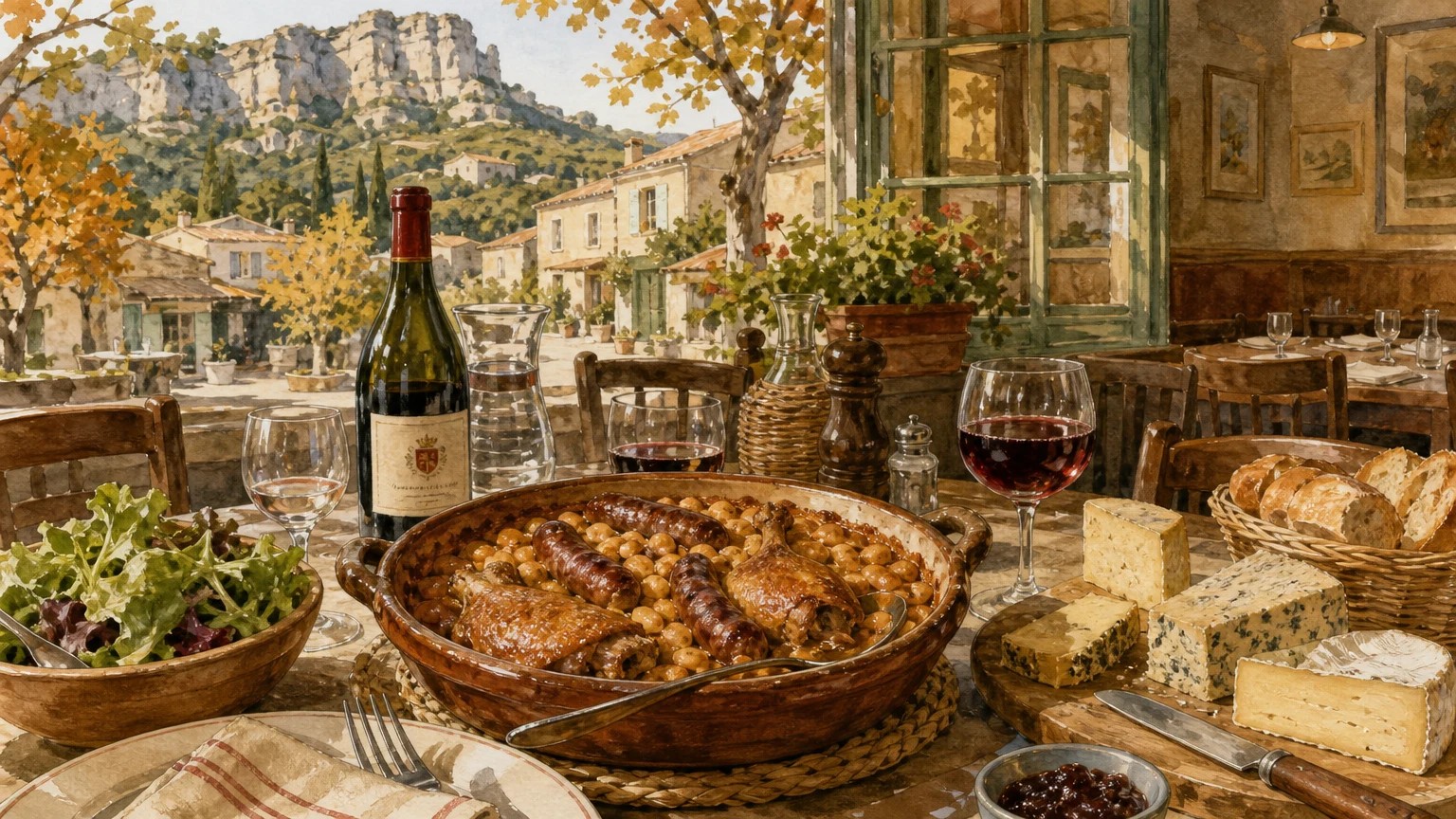 Cassoulet lunch at the Bistrot du Paradou