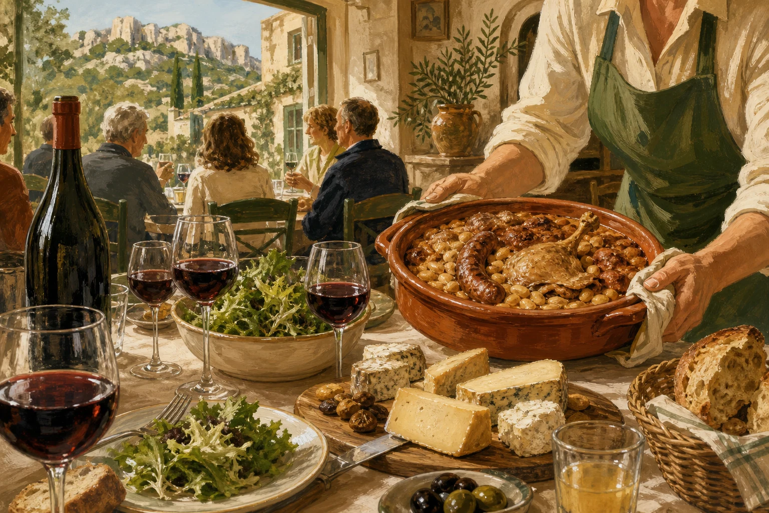 Cassoulet lunch at the Bistrot du Paradou