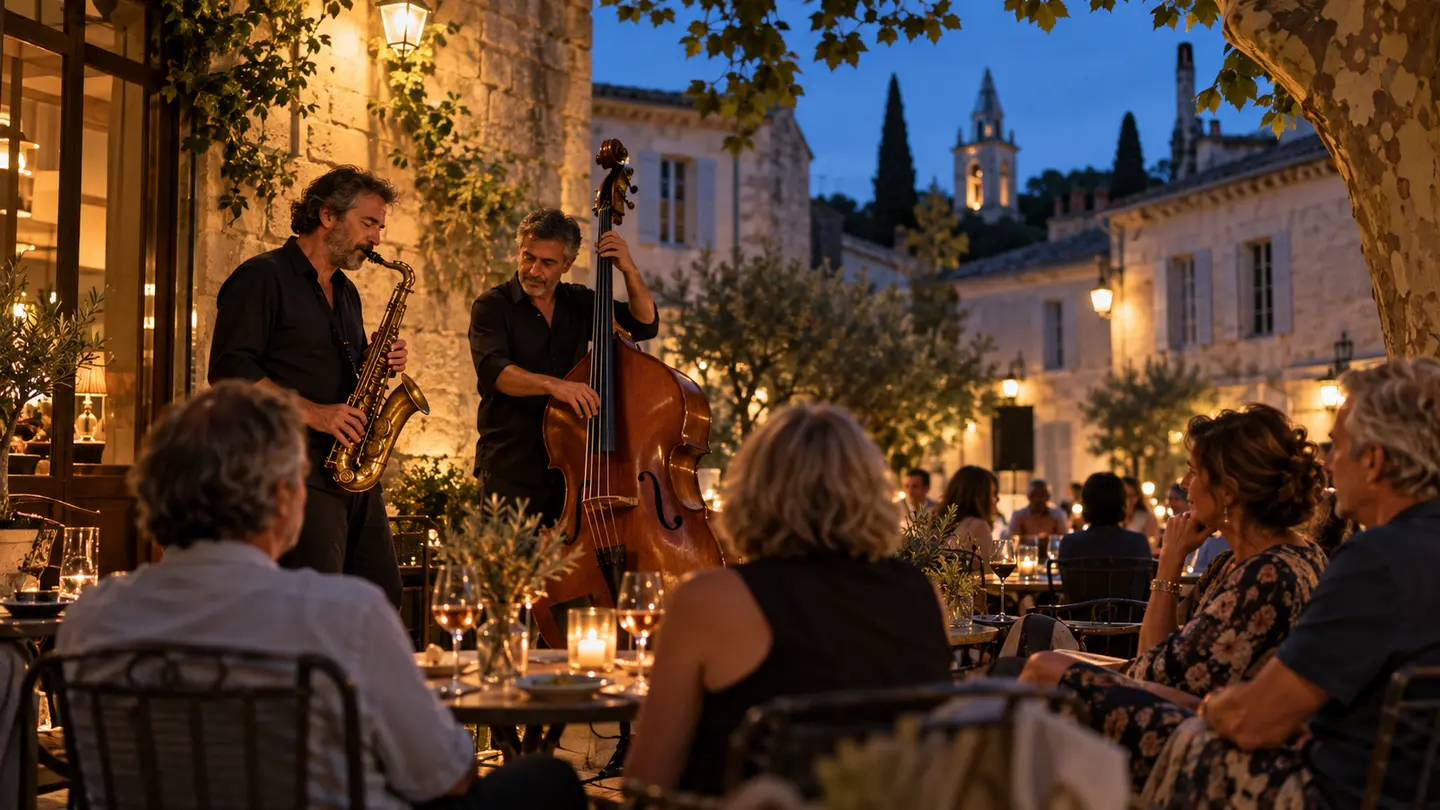 Editorial illustration for Jazz at Saint Remy.