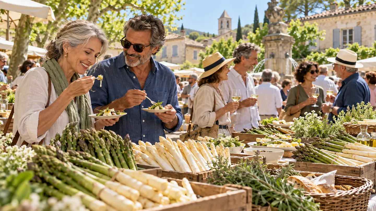 Editorial illustration for Asparagus Festival.