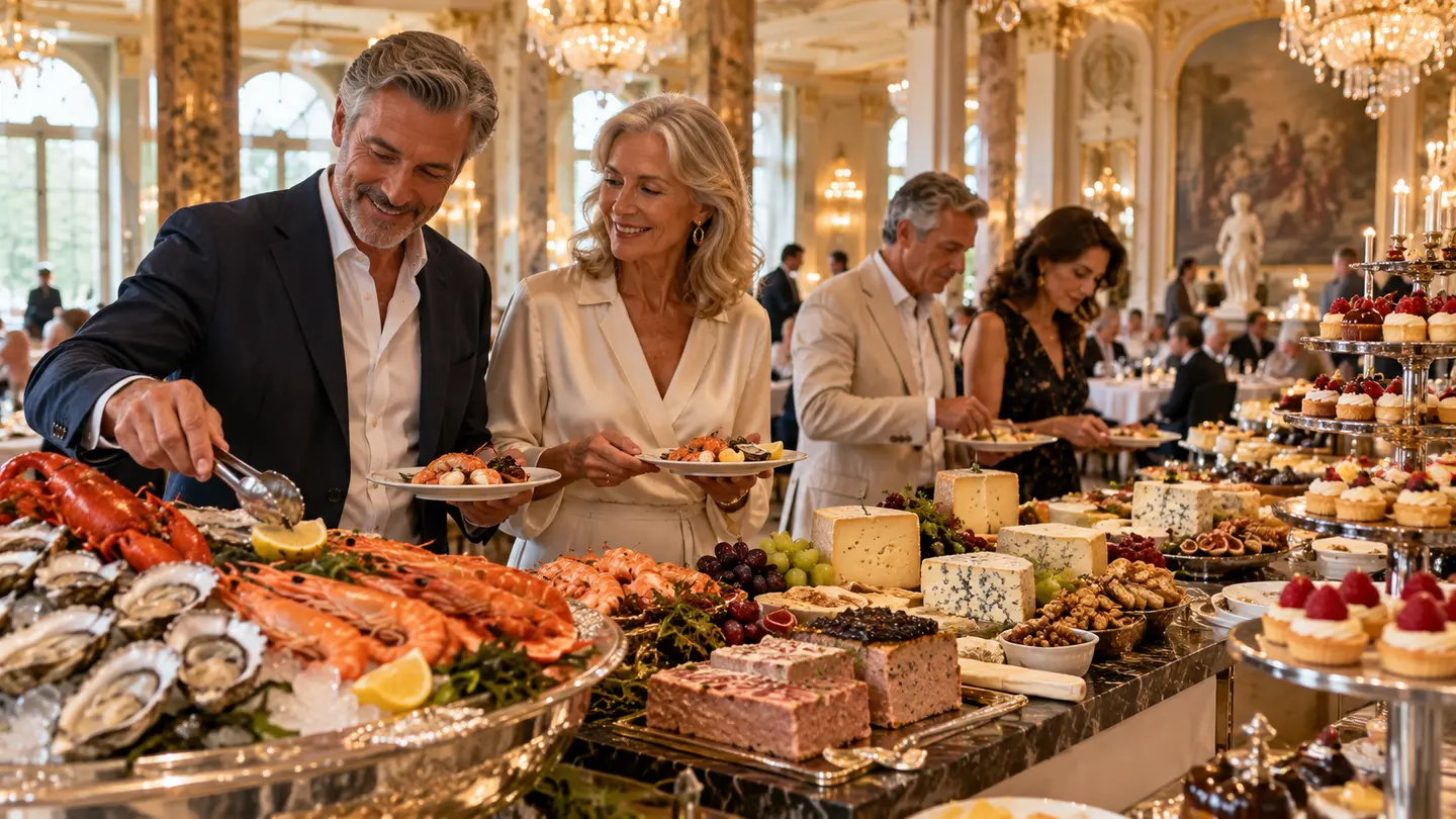 Editorial illustration for Safari to Les Grands Buffet in Narbonne.